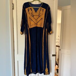 Authentic Embroidered Velvet Dress